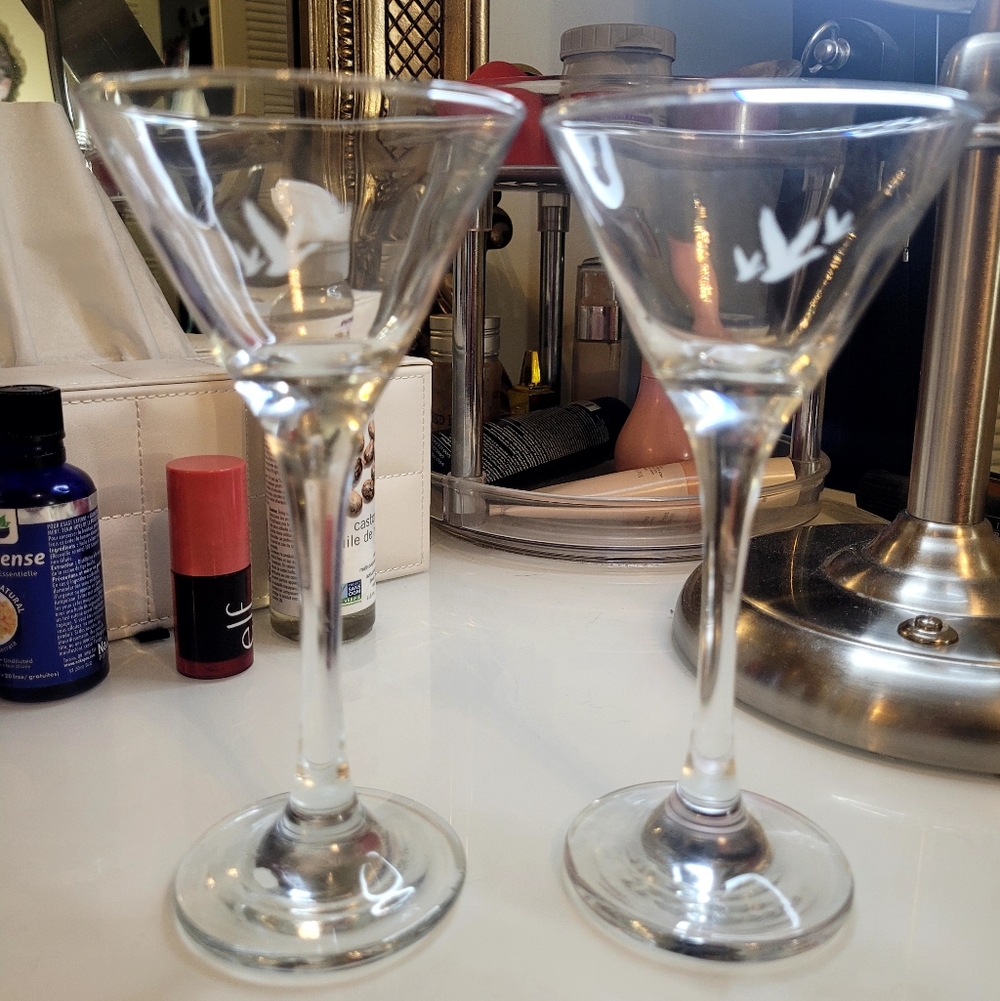 Pair of Grey Goose Martini Glasses